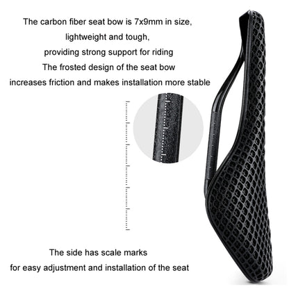 WEST BIKING EM21T7002 Asiento Para Bicicleta De Fibra De Carbono Ultraligero