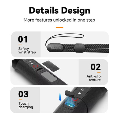 TELESIN Palo Flotante Bluetooth GoPro 15 m Control Remoto