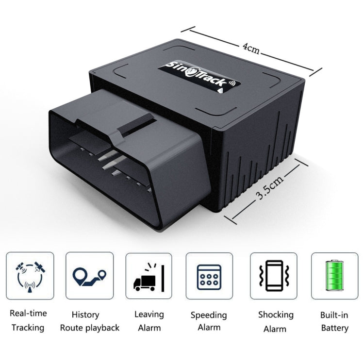SinoTrack Rastreador GPS OBD 2G Seguimiento En Tiempo Real