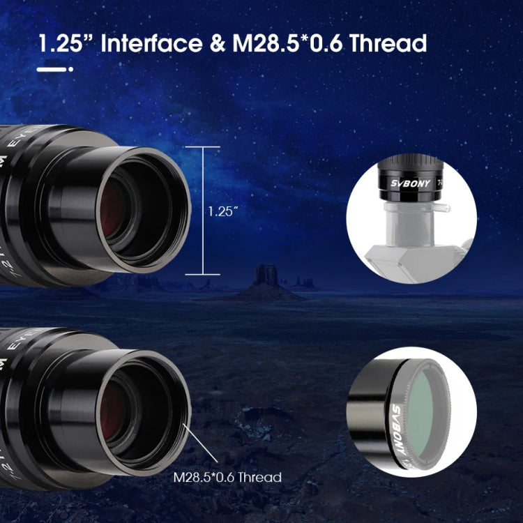 SVBONY SV135 Ocular Telescopio Con Zoom 1,25 Pulgadas 7-21 mm