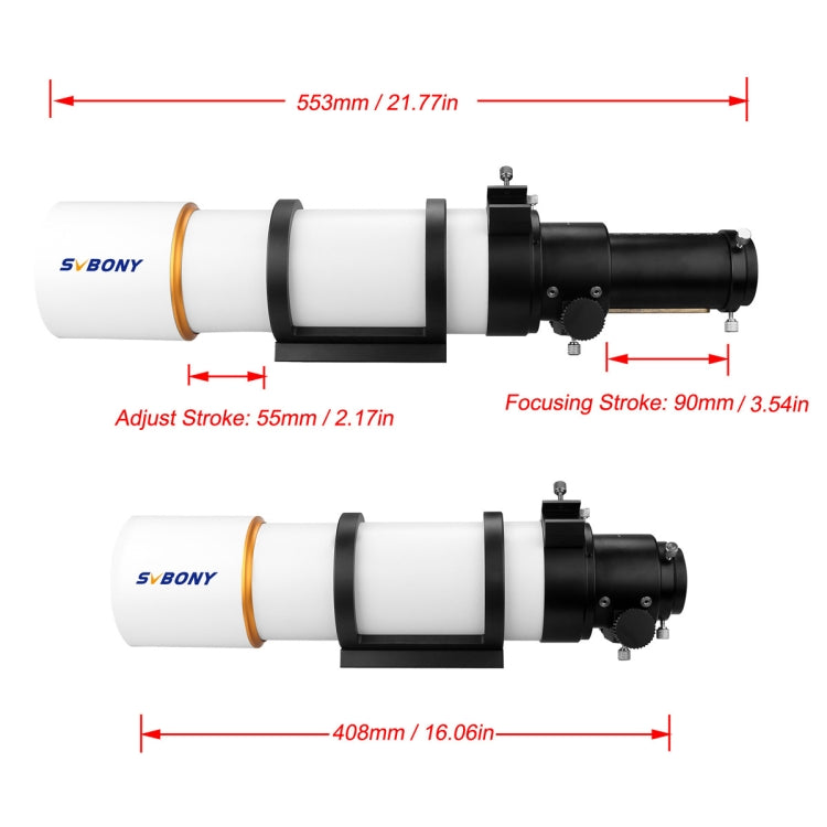 SVBONY SV48P Telescopio Refractor Enfoque Doble Velocidad