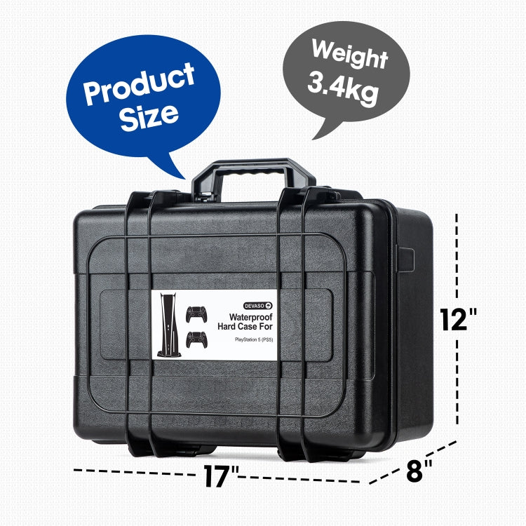 DEVASO Estuche Consola Juegos Portátil Impermeable IP67