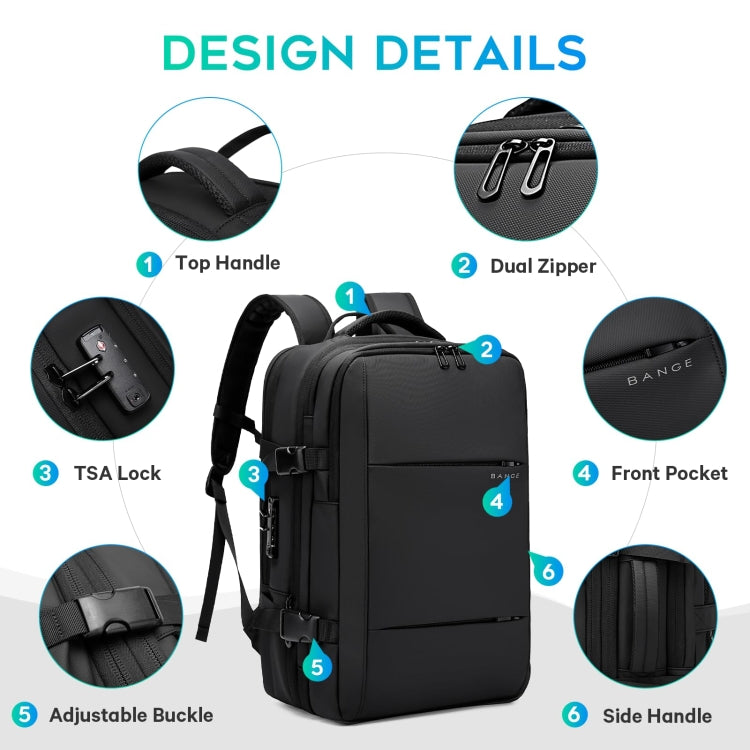 BANGE BG-3028 Bolso de Hombro Expandible Viaje Diario