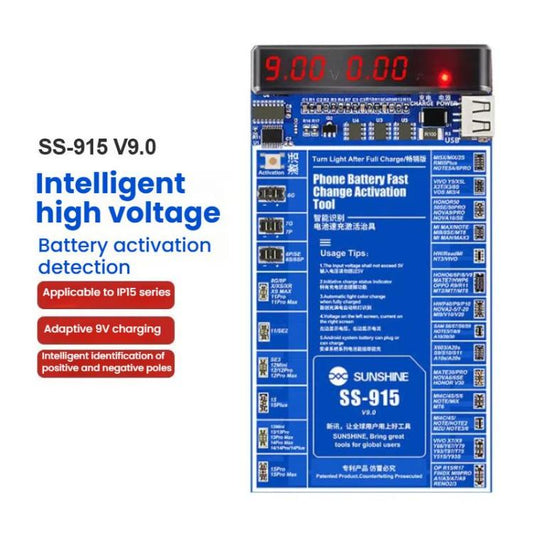 V9 Activación Placa de Carga Batería Detección Inteligente