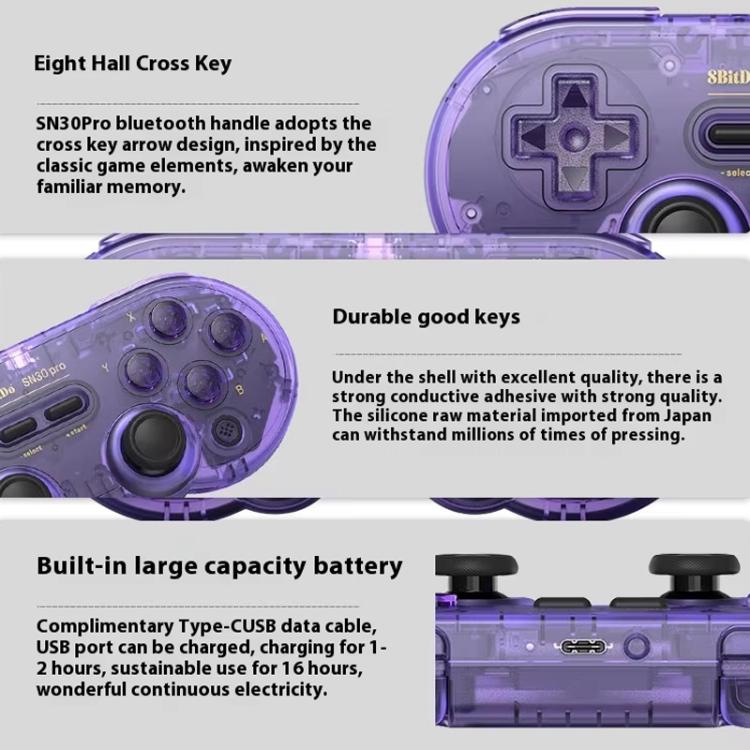 8BitDo SN30 Pro Retro Special Edition Gamepad Bluetooth Multiplataforma