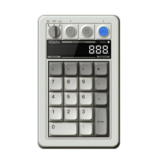 8BitDo Retro18 Teclado Numérico Mecánico Conexión Trimodo Bluetooth 2,4G USB-C