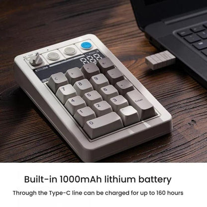 8BitDo Retro18 Teclado Numérico Mecánico Conexión Trimodo Bluetooth 2,4G USB-C