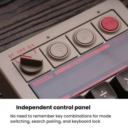 8BitDo Retro18 Teclado Numérico Mecánico Conexión Trimodo Bluetooth 2,4G USB-C