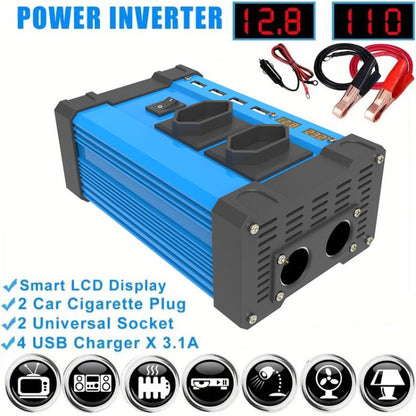 Gurxun Inversor Onda Cuadrada Modificado LCD 220V CA