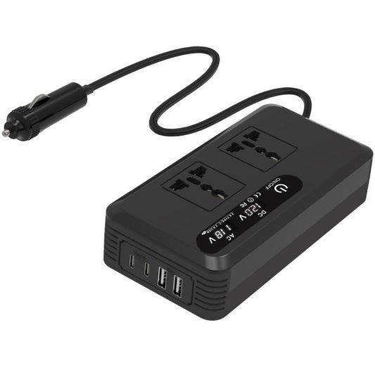 Gurxun Inversor Coche 400W Pantalla Digital Dual USB Tipo C