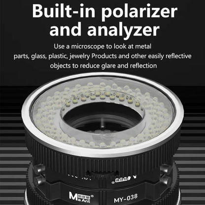 LumiFix ML96 Microscopio Teléfono Anillo LED Polarizado