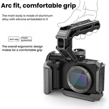 HEPAIL Mango DSLR Cámara Grip Rabbit Cage Con Tres Zapatas