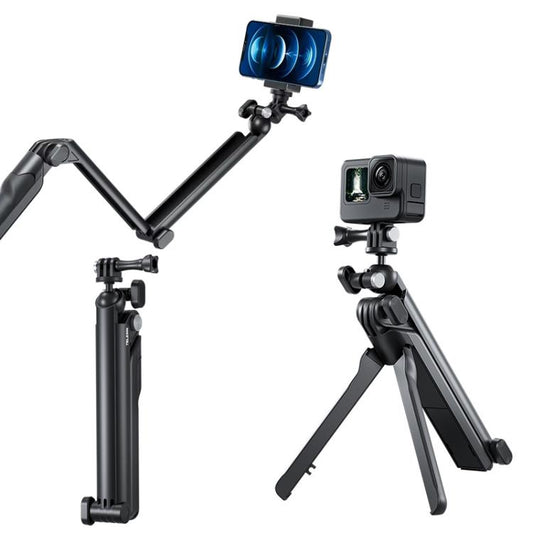 TELESIN Trifold Trípode Soporte Triple Ajustable Para Cámara
