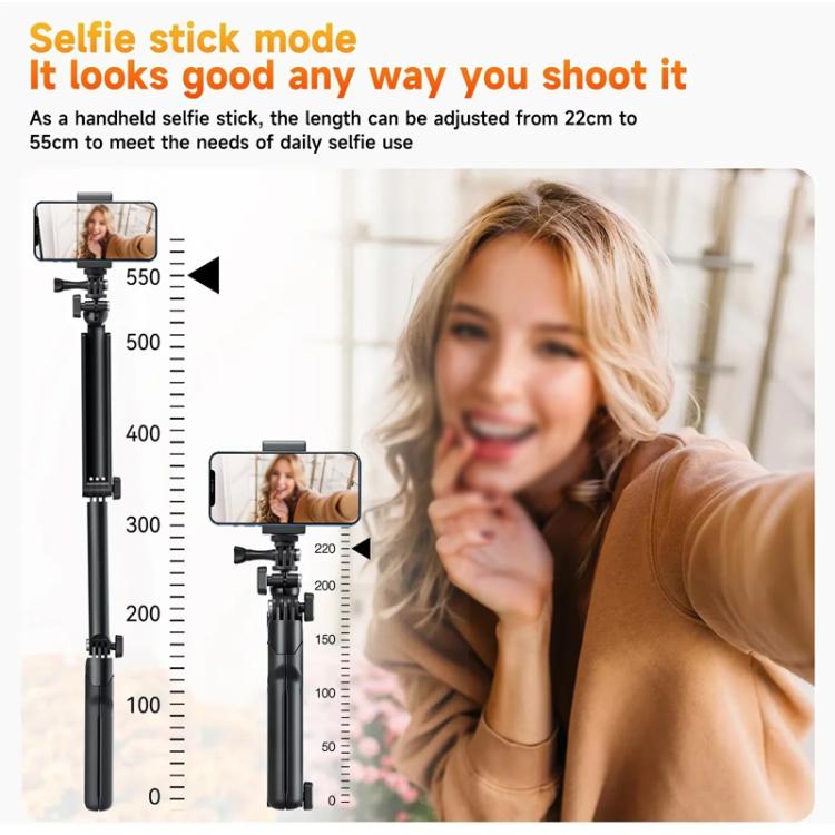 TELESIN Trifold Trípode Soporte Triple Ajustable Para Cámara