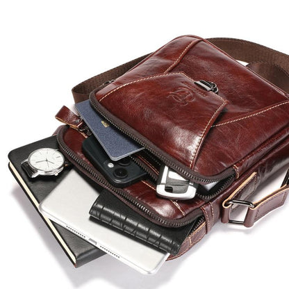 Bull Captain 041 Bolso Mensajero Cuero Gran Capacidad