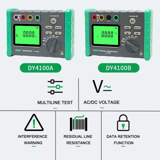 DUOYI RG600 Medidor Resistencia a Tierra 0,03–2000 ohmios