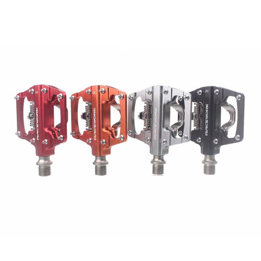 RACEWORK RK213 Pedal De Montaña SPD Y Plano Doble Uso