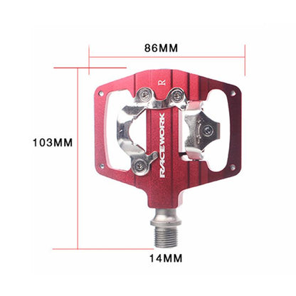 RACEWORK RK213 Pedal De Montaña SPD Y Plano Doble Uso