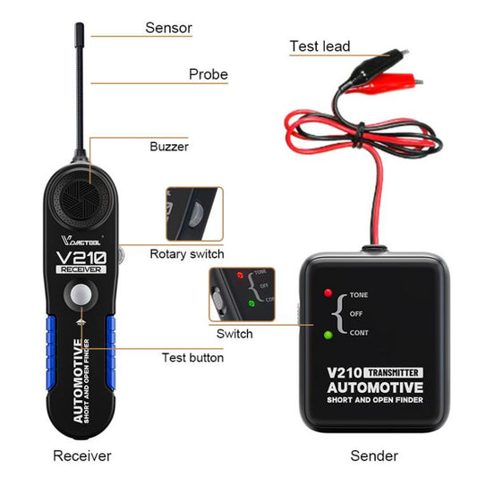 VDIAGTOOL 6-42V Automotive Circuit Tester Sonda 18 Cm