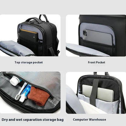 BANGE BG-3055 Mochila Hombre Viaje Capacidad Expandible