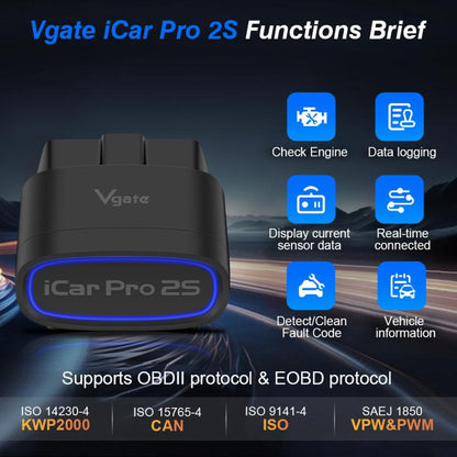 Vgate 3Mbps Sleep Wireless Wake Up OBD2 Bluetooth 5.3