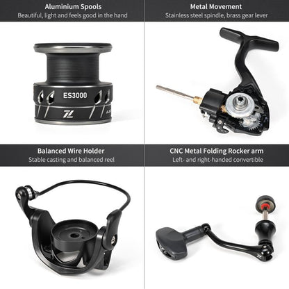 Frontier Road Runner Fishing Reel Spinning Aluminio Ligero