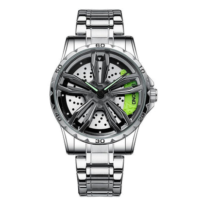 BINBOND D001 Reloj Rueda Giratoria 3D Cuarzo Clásico