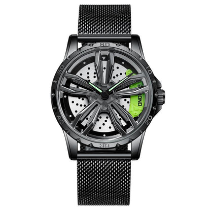 BINBOND D001 Reloj Rueda Giratoria 3D Cuarzo Clásico