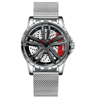 BINBOND D001 Reloj Rueda Giratoria 3D Cuarzo Clásico