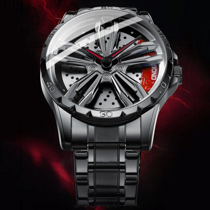 BINBOND D001 Reloj Rueda Giratoria 3D Cuarzo Clásico