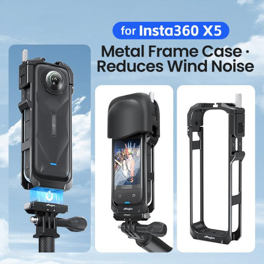 aMagisn Cage Insta360 X5 Reducción De Ruido Por Viento