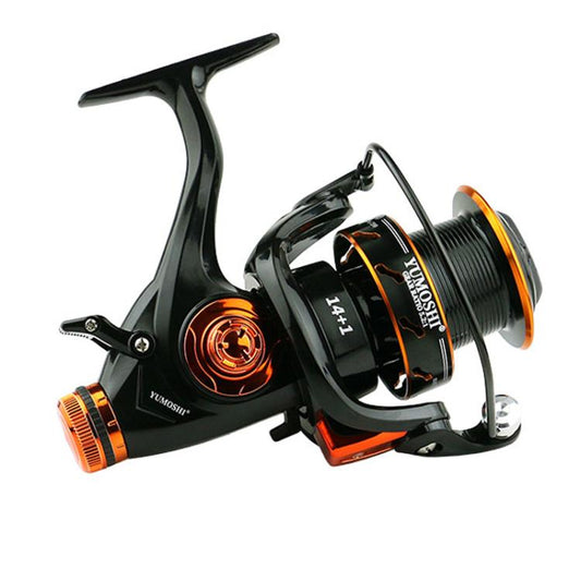 KV Carrete Pesca Lance Largo Freno Dual Relación 5,2 a 1