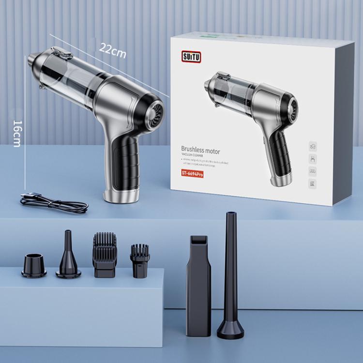 SUITU ST-6694 Pro Aspiradora de Mano Coche Inalámbrica 80W
