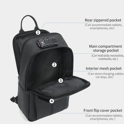 Tigernu TSA007 Antirrobo Bolsa Bandolera Para Hombre