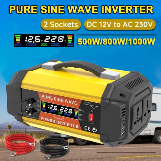 Gurxun Inversor Onda Pura Para Coche Potente Fuente De Energía