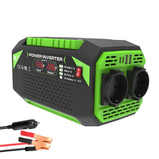 Gurxun Inversor de Onda Pura para Coche Carga USB 25W