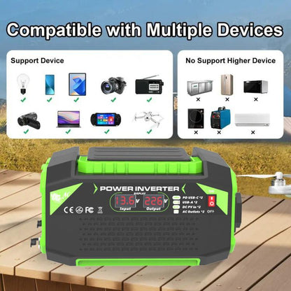 Gurxun Inversor de Onda Pura para Coche Carga USB 25W