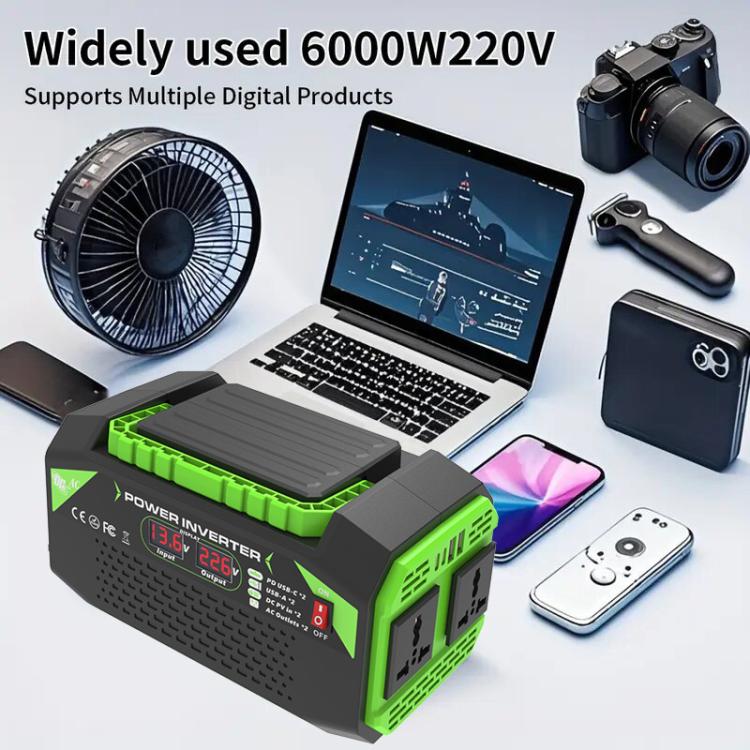 Gurxun Inversor de Onda Pura para Coche Carga USB 25W