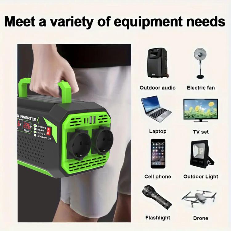 Gurxun Inversor de Onda Pura para Coche Carga USB 25W