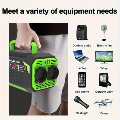 Gurxun Inversor de Onda Pura para Coche Carga USB 25W