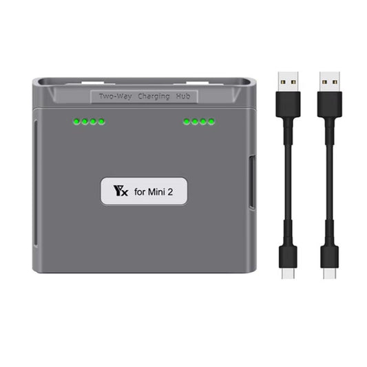 YX Cargador 2-Vias Mini 2 Hub CargaDual Rápida DJI