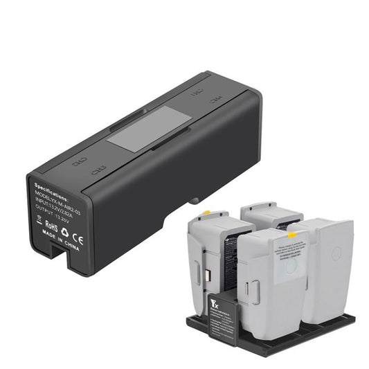 YX Cargador De Baterías Para DJI Mavic Air 2 4 Ranuras LCD