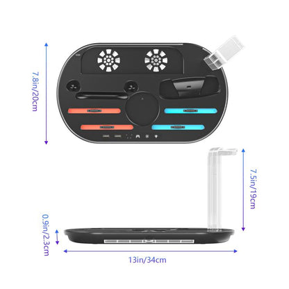 JYS NS2322 Base de Carga Nintendo Switch 2 RGB Iluminada