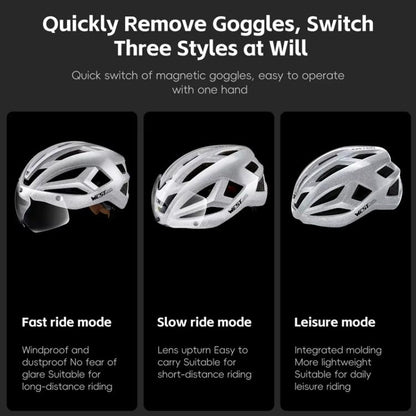 WEST BIKING Casco Ciclismo Unisex Visor Magnético Ligero