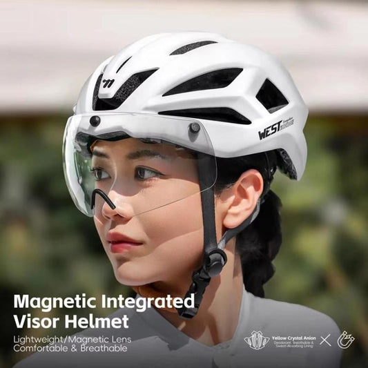 West Biking Casco Ligero Con Visor Magnético Para Bicicleta
