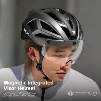 West Biking Casco Ligero Con Visor Magnético Para Bicicleta