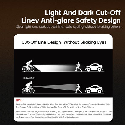 WEST BIKING YP0701473 Faro Bicicleta 3000mAh Alta Luz