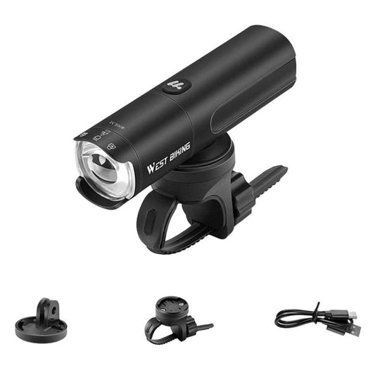 WEST BIKING Faro Bicicleta Recargable Alto Brillo 6Niveles