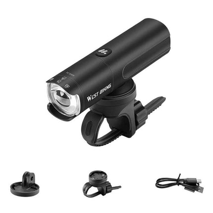 WEST BIKING Faro Bicicleta Recargable Alto Brillo 6Niveles Lámpara Visibilidad