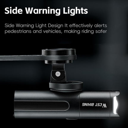 WEST BIKING Faro Bicicleta Recargable Alto Brillo 6Niveles Lámpara Visibilidad